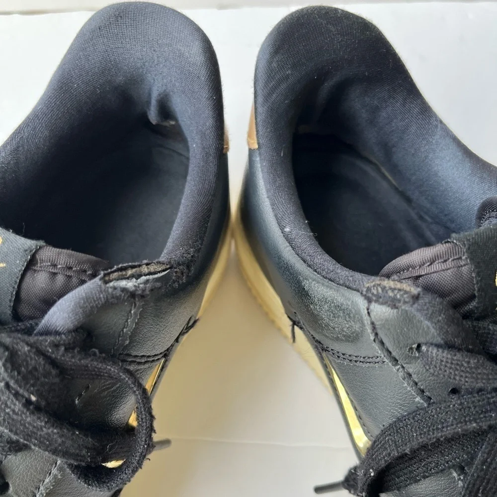 Nike Air Force 1 Low Jewel Black Metallic Gold Men's 6 Women's 7.5